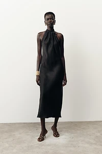 HALTER MIDI DRESS