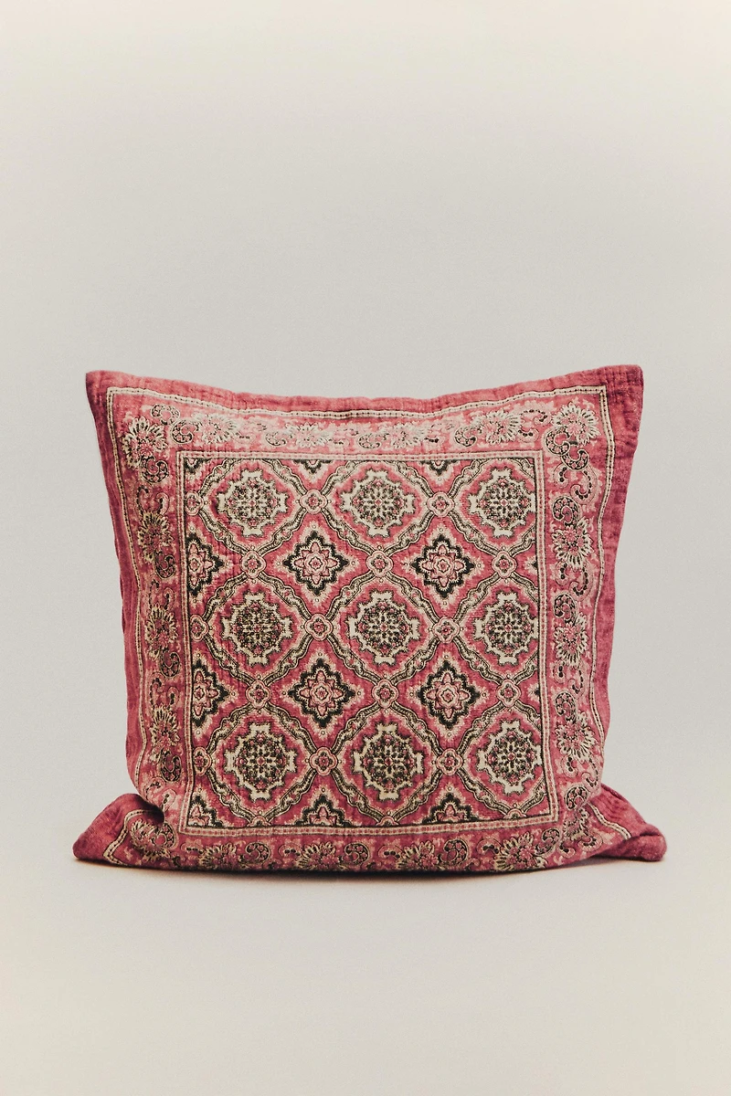 FLORAL THROW PILLOW COVER