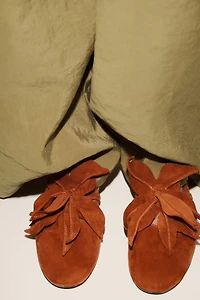 BALLERINES FLEUR EN CUIR