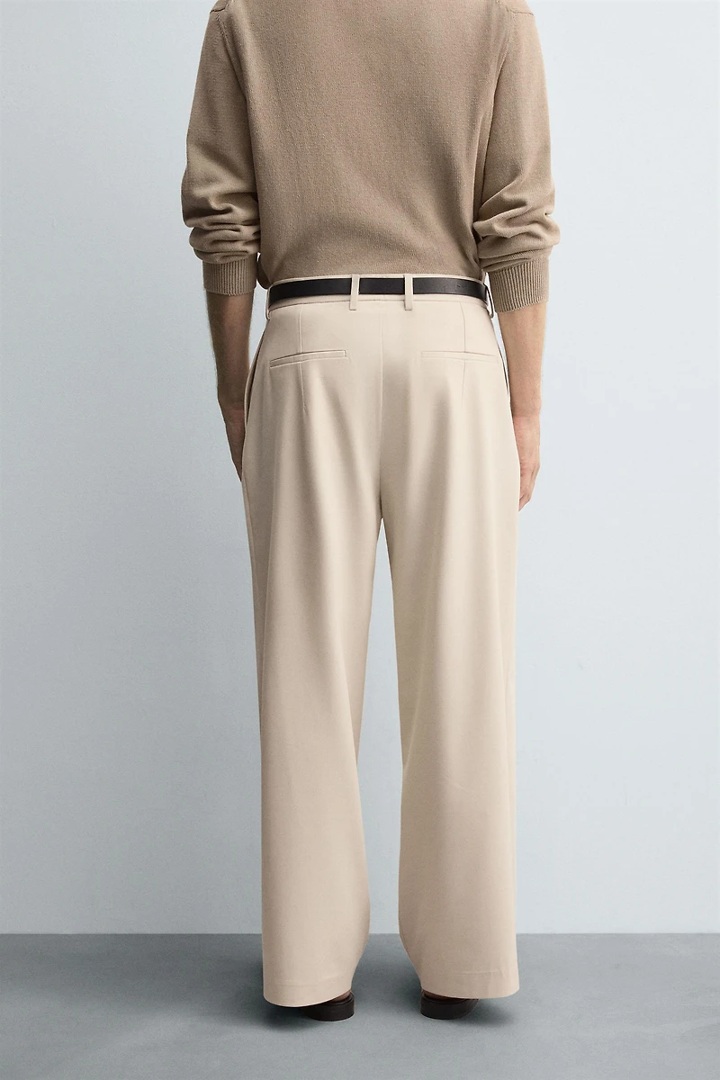 PANTALON COUPE LARGE PLIS
