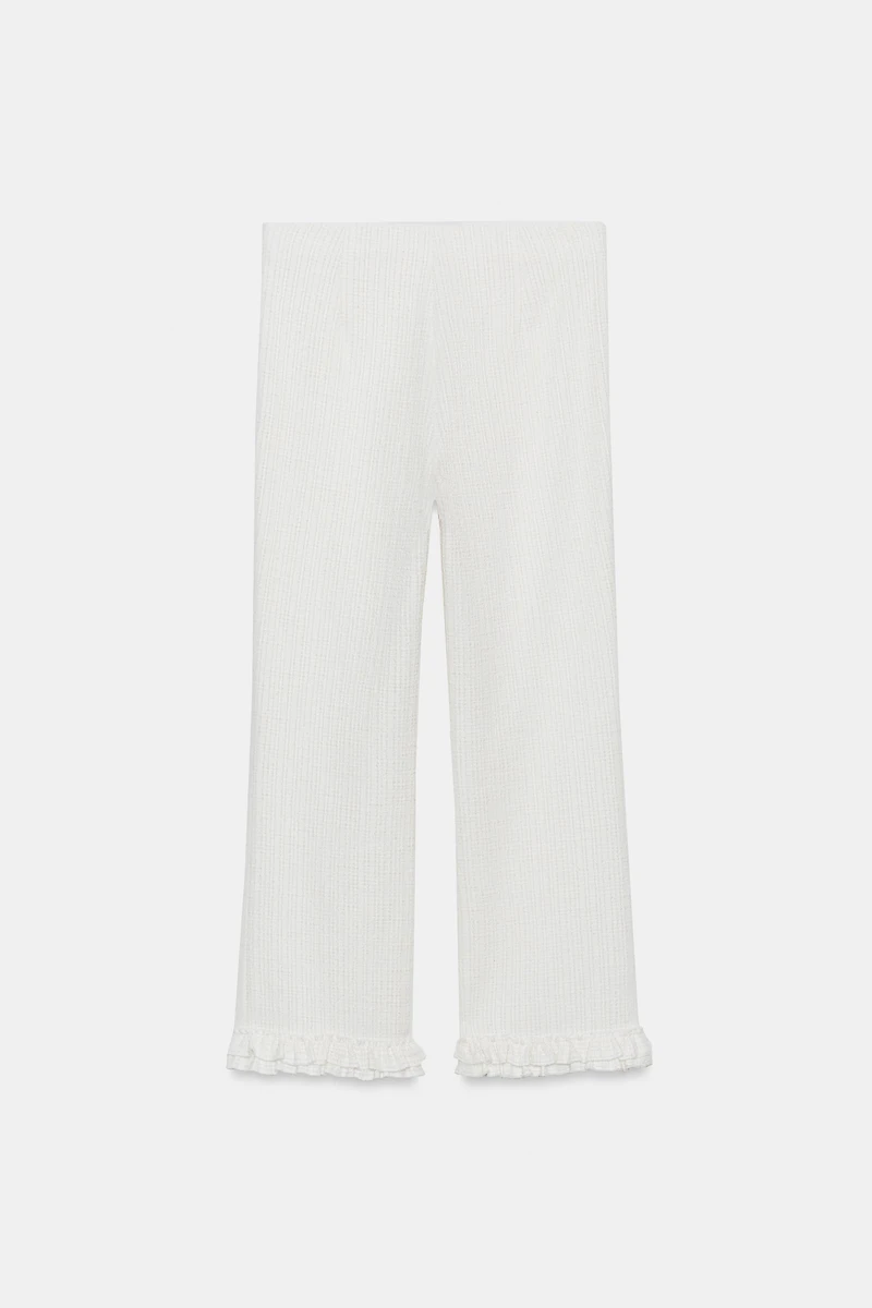 MINI FLARE RUFFLED PANTS