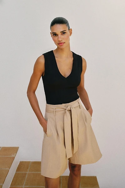 COTTON V-NECK T-SHIRT
