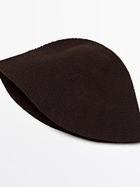 Bonnet en maille de laine mélangée