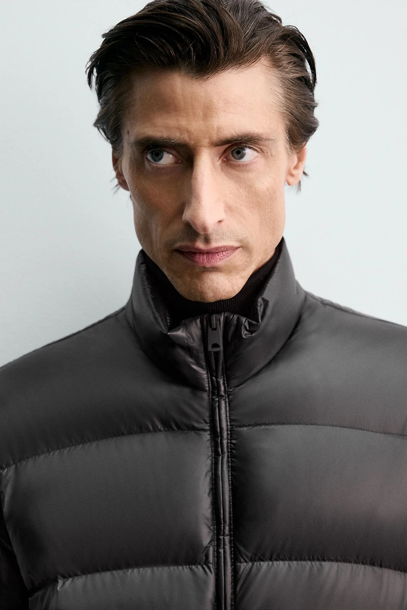 100% FEATHER WATER REPELLENT PUFFER JACKET