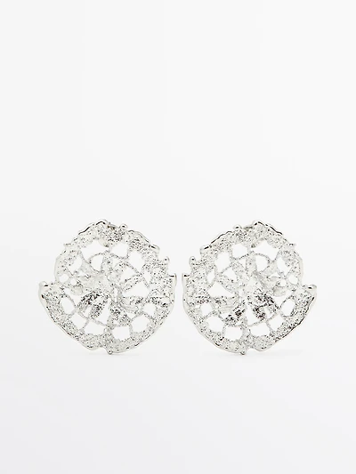 Boucles d’oreilles circulaires dentelle