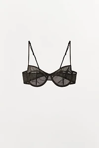 METALLIC THREAD UNDERWIRE BRA