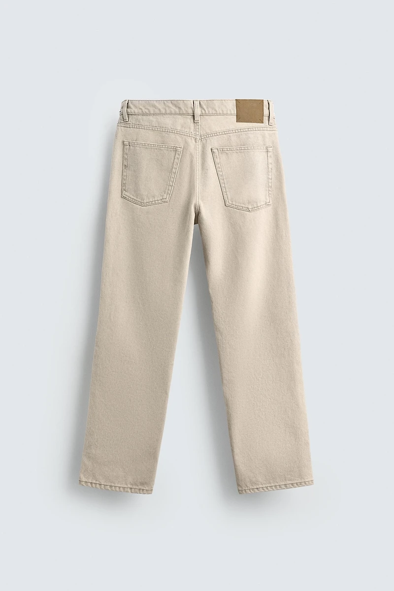 WASHED PRINT STRAIGHT FIT JEANS