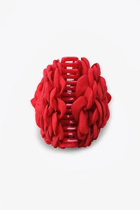 FLOWER FABRIC HAIR CLIP