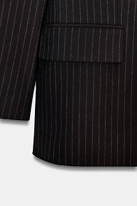 OVERSIZED PINSTRIPE DOUBLE BREASTED BLAZER