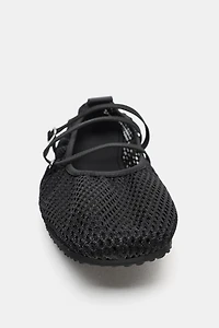 CUT-OUT STRAP BALLET FLATS