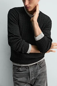 TEXTURED CABLE KNIT JUMPER