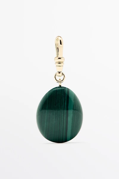 Malachite stone charm