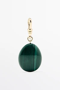 Malachite stone charm