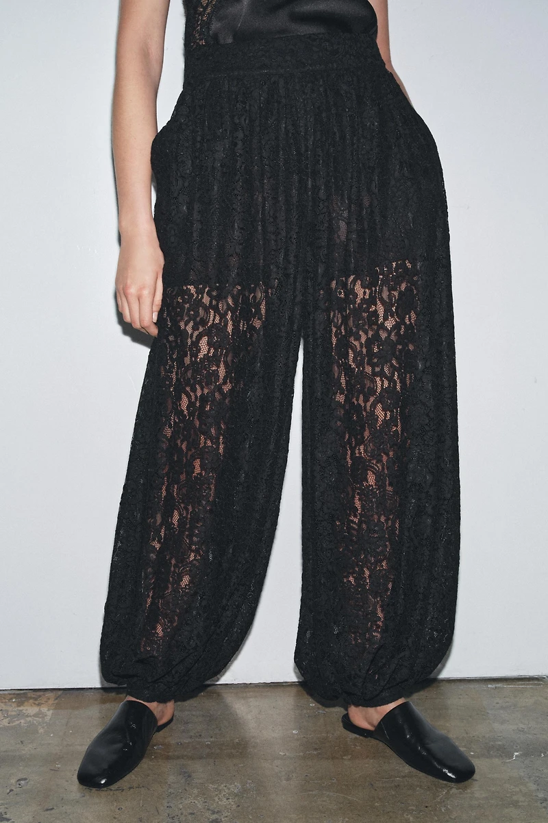 ZW COLLECTION LACE BALLOON PANTS