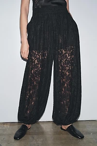 ZW COLLECTION LACE BALLOON PANTS