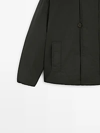 Short puffer parka a feather and down blend