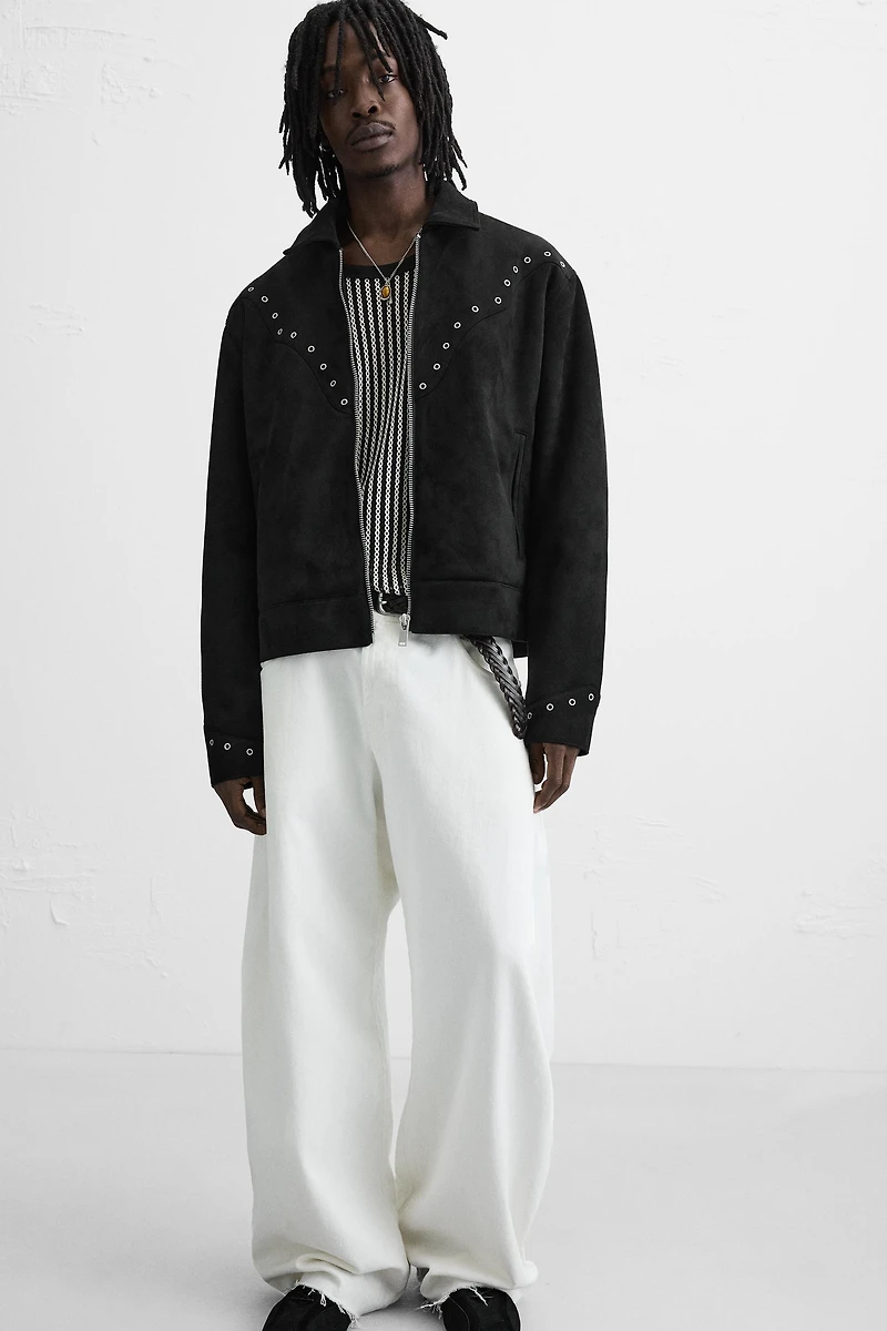 FAUX SUEDE JACKET