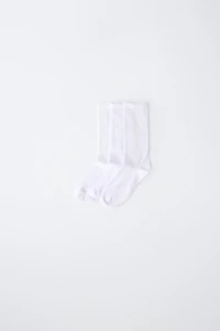 LOT DE TROIS PAIRES CHAUSSETTES HAUTES UNIES