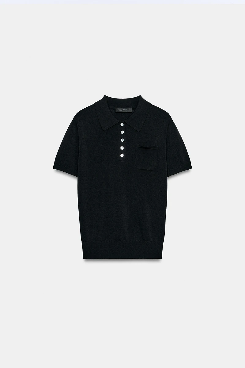 SHORT SLEEVE KNIT POLO SHIRT