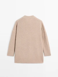 100% wool knit cardigan