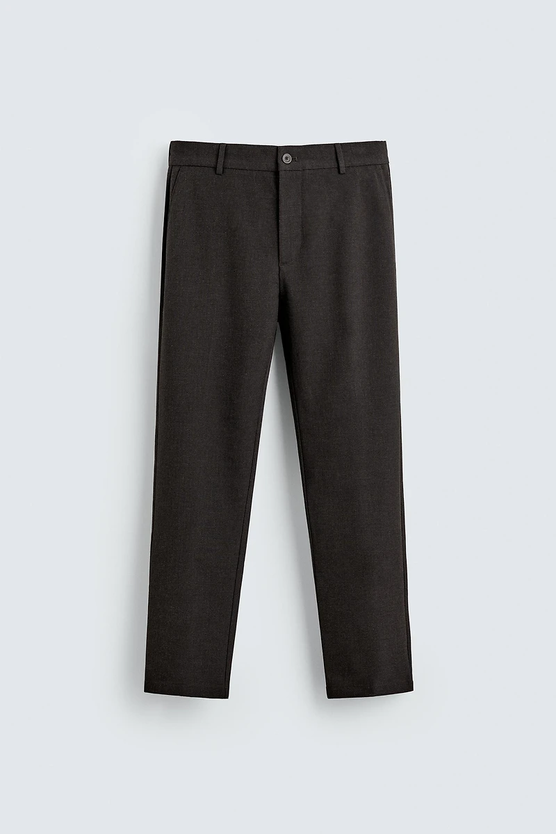 TEXTURED STRETCH PANTS