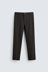 TEXTURED STRETCH PANTS