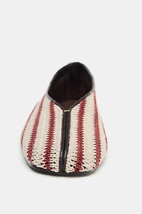 STRIPED BALLET FLATS