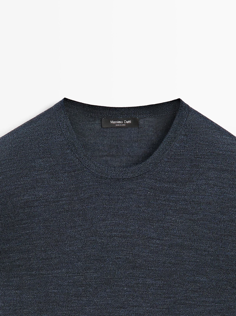 Wool blend knit T-shirt