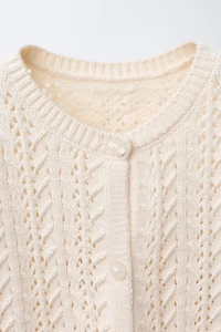 GILET EN MAILLE ROMANTIQUE