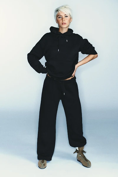 WIDE LEG FLEECE PANTS