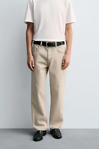 WASHED PRINT STRAIGHT FIT JEANS