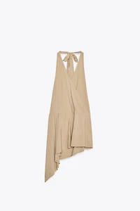 ROBE COURTE FLUIDE HALTER
