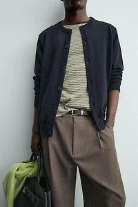 REGULAR FIT COTTON CARDIGAN