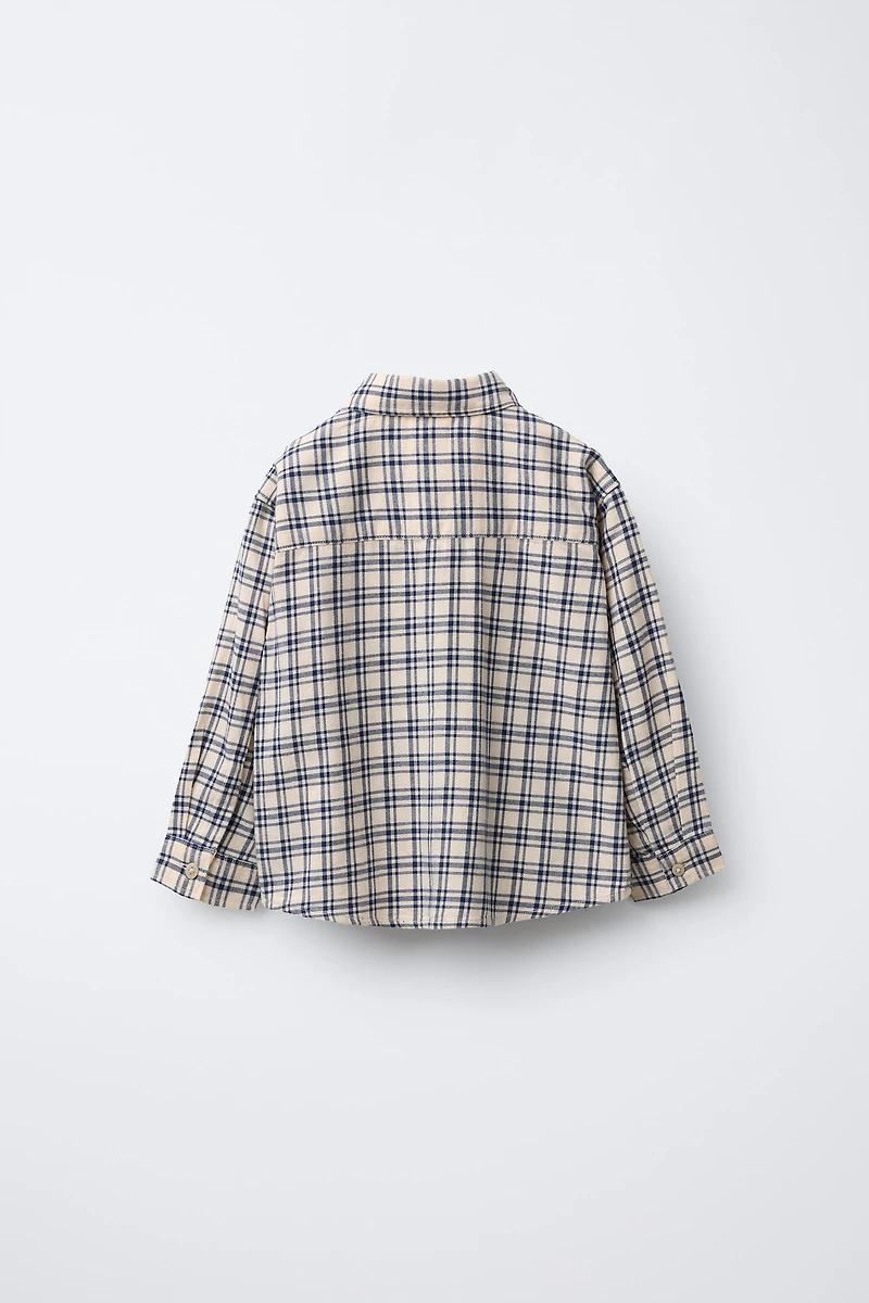 PLAID EMBROIDERED SHIRT