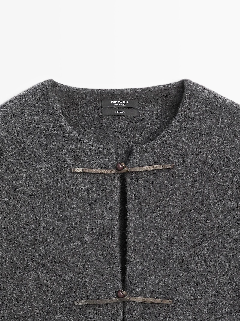 Knit cardigan with button detail