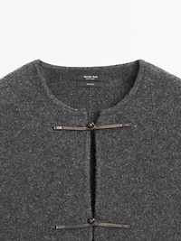 Knit cardigan with button detail