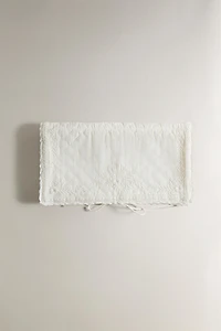 EMBROIDERED COTTON LINGERIE BAG