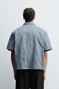 CHEMISE EFFET FROISSÉ FERMETURE ÉCLAIR