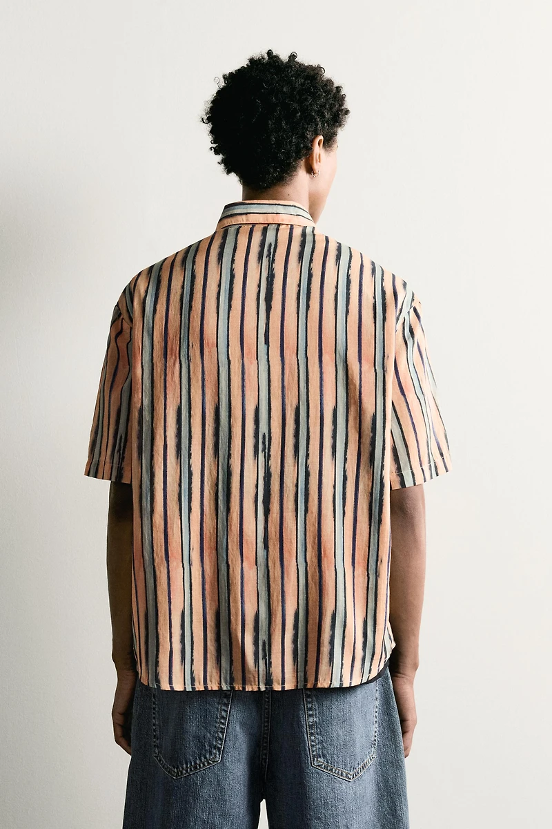 COTTON-VISCOSE STRIPED SHIRT