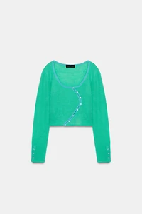 GILET EN MAILLE ASYMÉTRIQUE