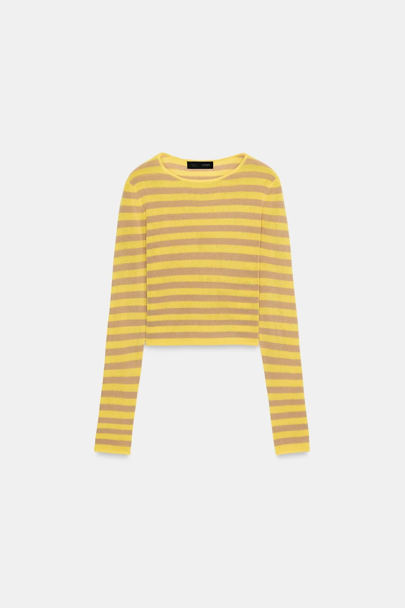 STRIPED CROPPED JUMPER