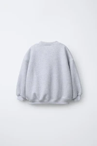 EMBROIDERED TERRY TEXT SWEATSHIRT
