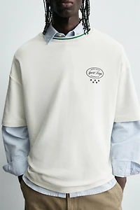 CONTRAST PRINT T-SHIRT