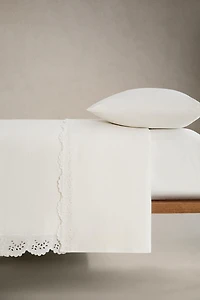 SCALLOP EMBROIDERED DUVET COVER