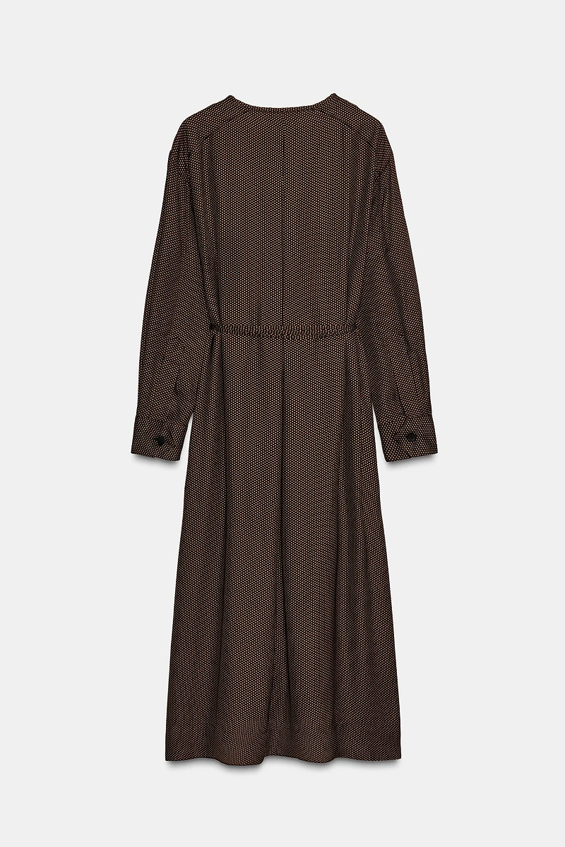 ROBE À POIS AVEC CEINTURE ZW COLLECTION