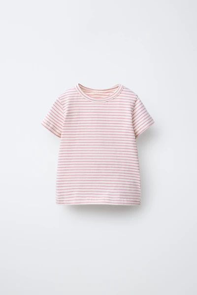SOFT WOVEN STRIPED T-SHIRT