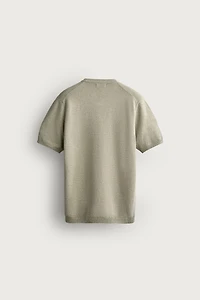KNIT HENLEY T-SHIRT