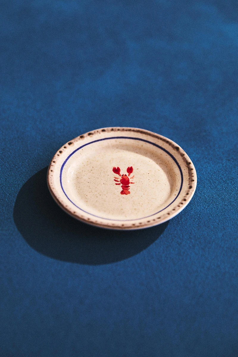 ASSIETTE À PAIN GRÈS POISSON