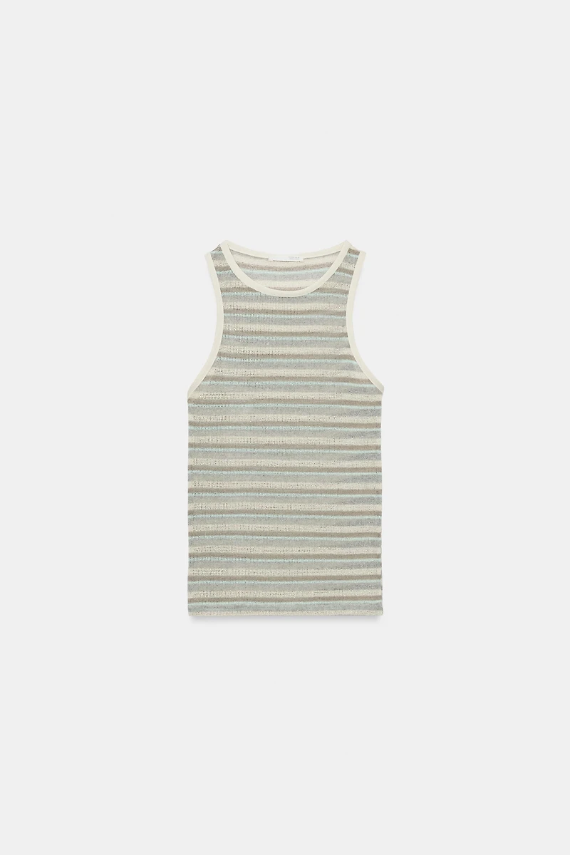 STRIPED SLEEVELESS TOP