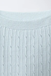 RIBBED CUT-OUT PANTS